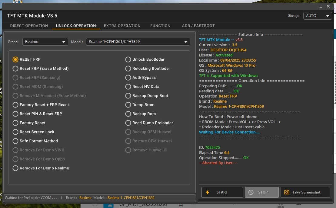 DownloadTFT MTK Module v.3.5
